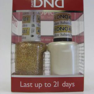 DND Gel Polish / Nail Lacquer Duo - 401 Golden Sahara Star