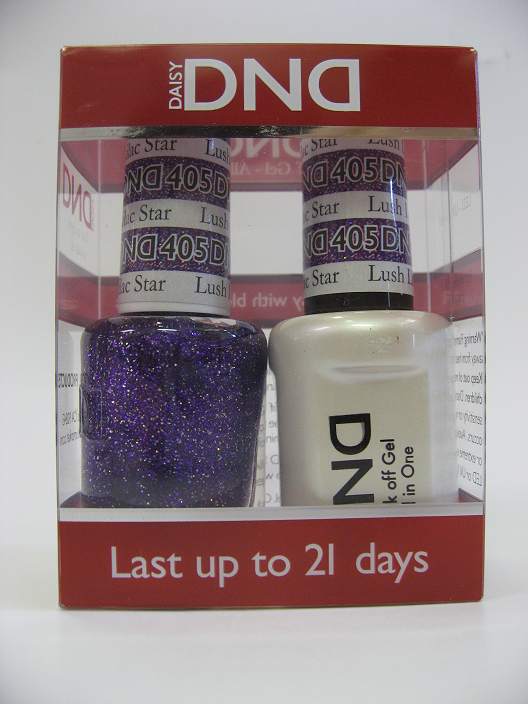 DND Gel Polish / Nail Lacquer Duo - 405 Lush Lilac Star