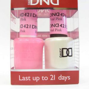 DND Gel Polish / Nail Lacquer Duo - 421 Petal PInk