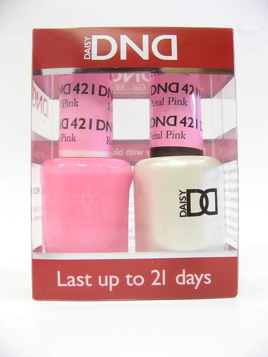 DND Gel Polish / Nail Lacquer Duo - 421 Petal PInk