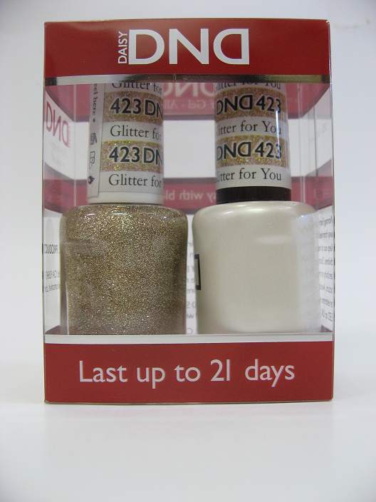 DND Gel Polish / Nail Lacquer Duo - 423 Glitter For You