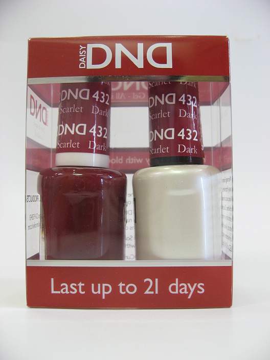 DND Soak Off Gel & Nail Lacquer 432 - Dark Scarlet