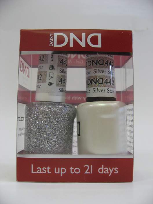 DND Soak Off Gel & Nail Lacquer 442 - Silver Star