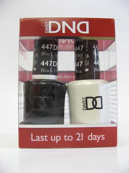 DND Soak Off Gel & Nail Lacquer 447 - Black Licorice