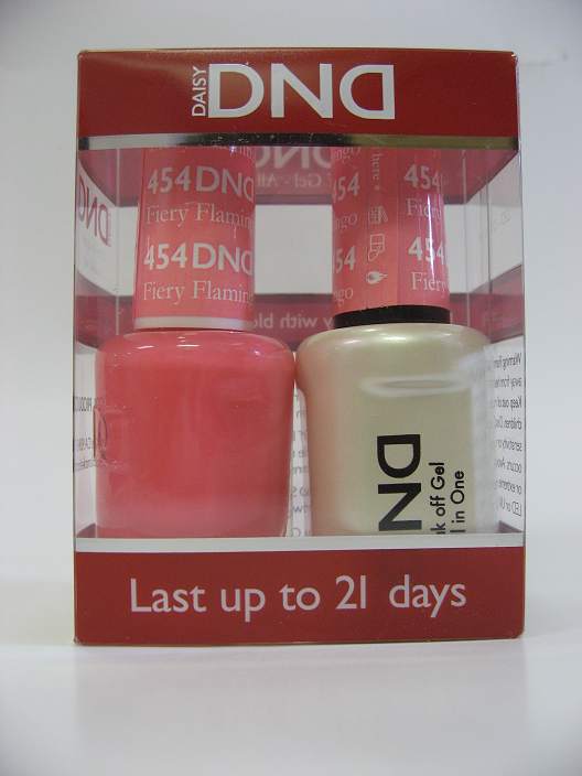 DND Soak Off Gel & Nail Lacquer 454 - Fiery Flamingo