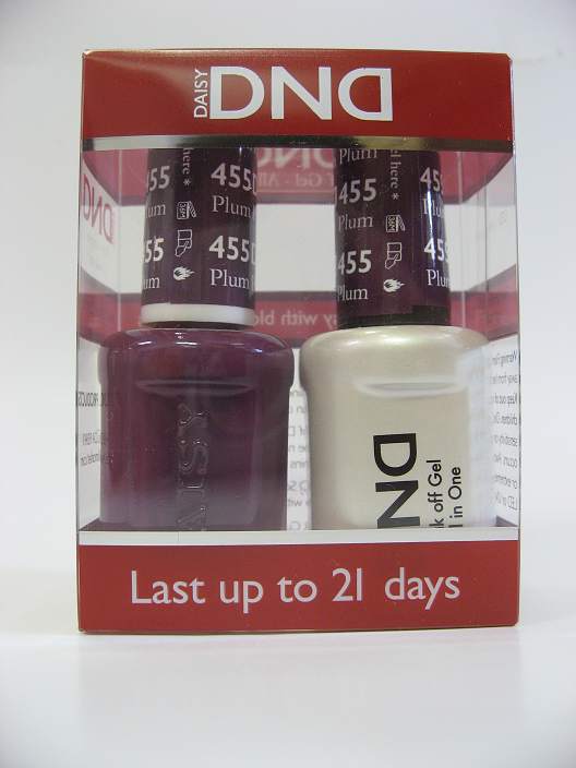 DND Soak Off Gel & Nail Lacquer 455 - Plum Passion