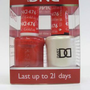 DND Soak Off Gel & Nail Lacquer 476 - Gold In Red