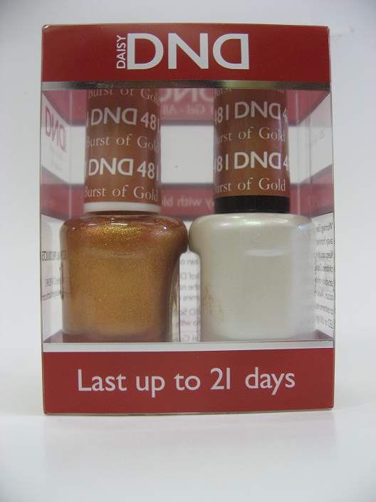 DND Soak Off Gel & Nail Lacquer 481 - Burst Of Gold