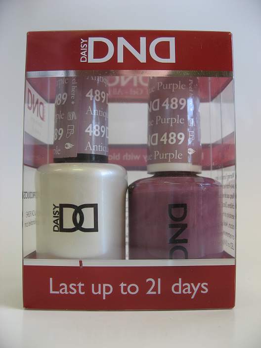 DND Soak Off Gel & Nail Lacquer 489 - Antique Purple