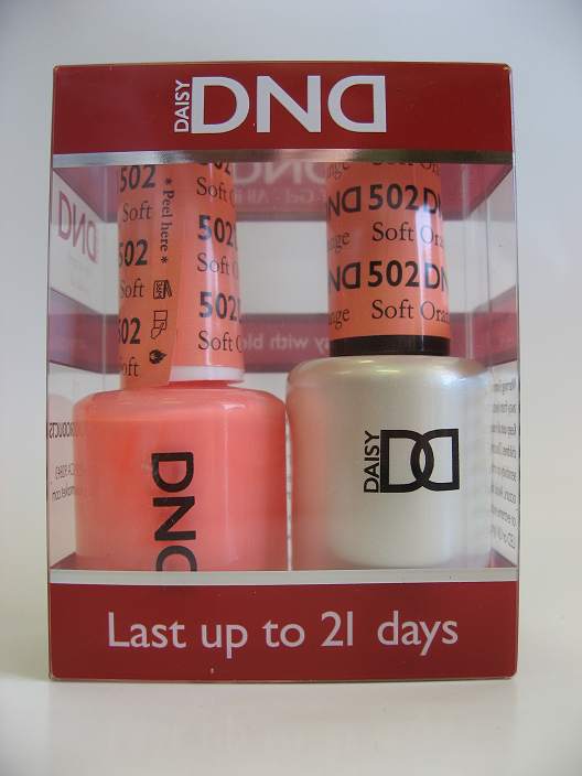 DND Soak Off Gel & Nail Lacquer 502 - Soft Orange
