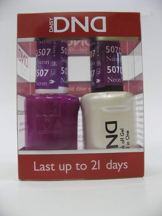 DND Soak Off Gel & Nail Lacquer 507 - Neon Purple