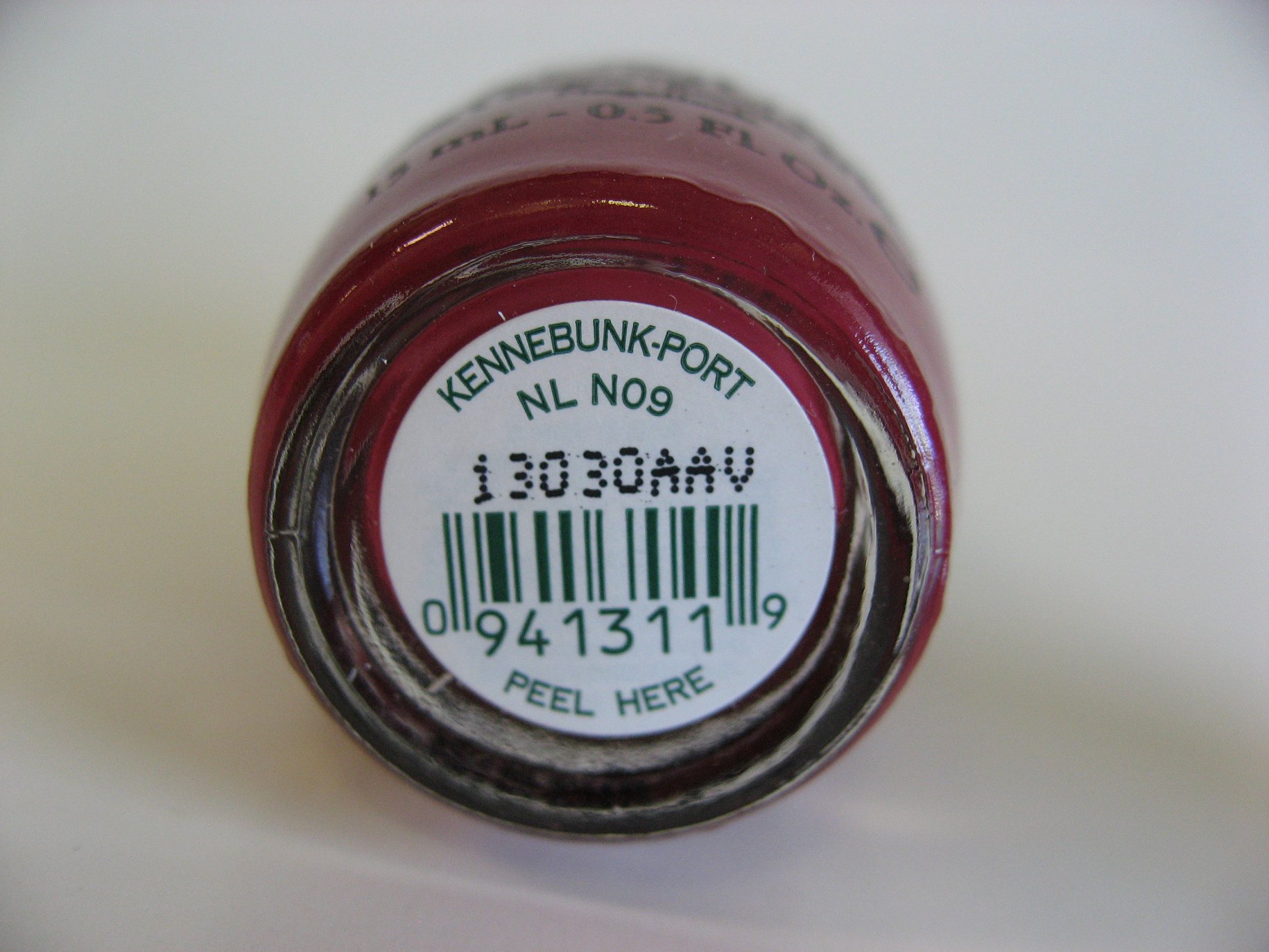 Bottom Label of Kennebunk-Port (Discontinued OPI Nail Polish)